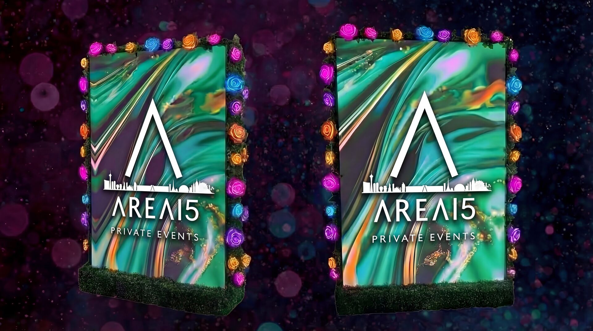 LED Floral Wall with Neon Flowers