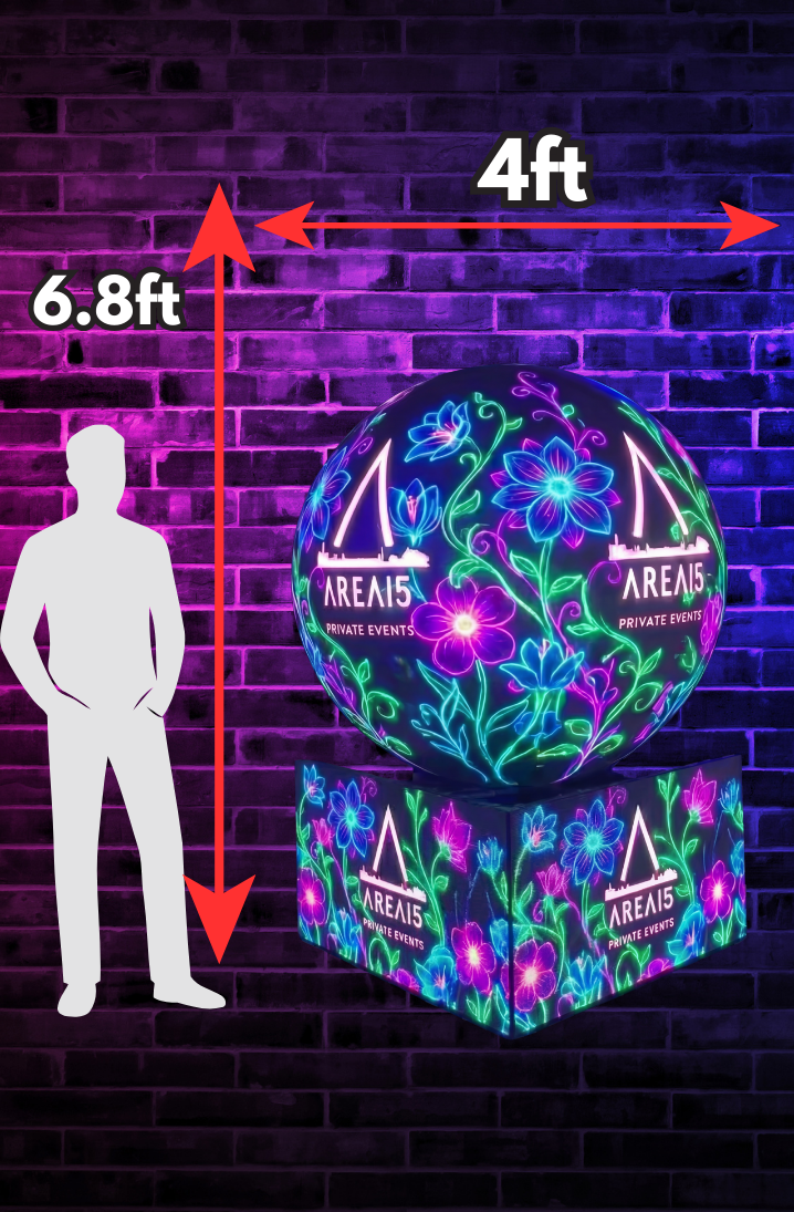 4ft LED Sphere with Podium