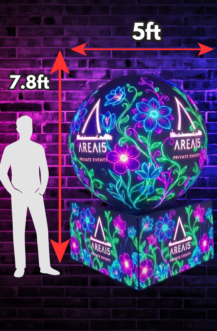 5ft LED Sphere with Podium